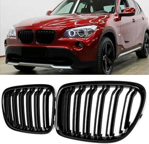 GCP PASST FÜR X1 E84 SPORT KÜHLERGRILL DOPPELSTEG GRILL GLANZ SCHWARZ