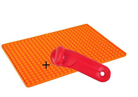 Silikon Dauerbackmatte mit Noppen + GRATIS Dosenöffner Backunterlage Untersetzer