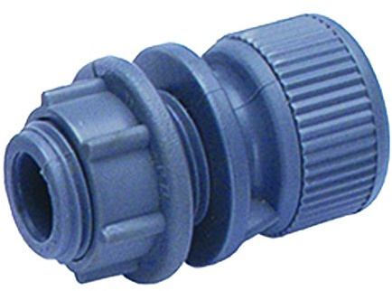 BS7291 Part 1 and 2 Push Fit Tank Connector, Grey, 22 mm