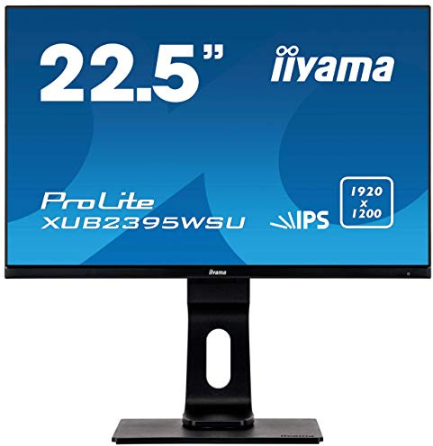 iiyama XUB2395WSU-B1 23 IPS LCD (sRGB: 102%, NTSC: 72%) with Slim Bezel, 4ms, 1920x1200, 250 cd/m² Brightness, 1x HDMI,1 x DisplayPort, 1 x VGA, 2 x USB, 2 x 2W Speakers, Black
