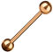Piercingfaktor Barbell Stab Piercing Hantel Stecker Zunge Ohr Ohrpiercing Zungenpiercing Intim Brust Oral Tragus Helix Kugel 1,2mm x 12mm x 4mm Rosegold