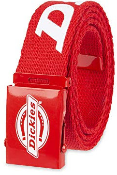 Dickies Herren Webgürtel aus Baumwolle Gürtel, Rot/Weiß, One Size-Cut to Fit