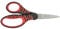 Fiskars Kinderschere, Ab 8 Jahren, Länge 18 cm, Für Rechts- und Linkshänder, Rostfreie Stahl-Klinge/Kunststoff-Griffe, Schwarz/Rot, 1027423