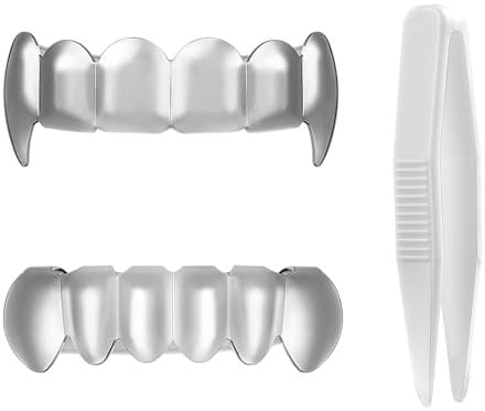 NUOBESTY Hip Hop Teeth Grills für Mouth Top Bottom