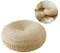 Macabolo Coussin de sol rond respirant en paille tissée