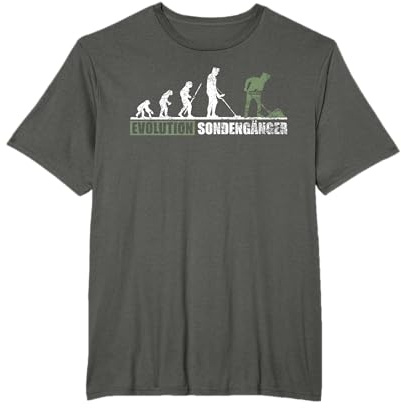 Sondengänger Metalldetektor Sondeln Ackerbuddler Sondengänger T-Shirt für Männer, Schatzsucher - Schwarz, S