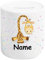 Spardose Sparschwein, Motiv Giraffe giraffes, Kinder Tier Motive Namen Wunschtext