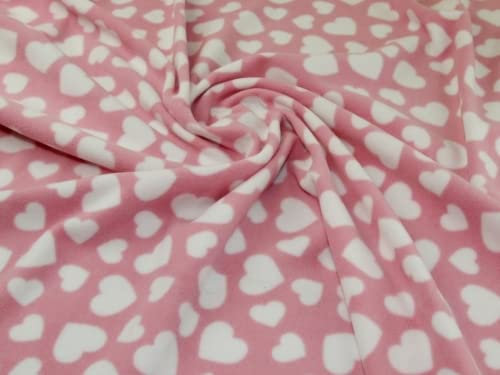 Polar-Fleece-Stoff, rosa, Meterware
