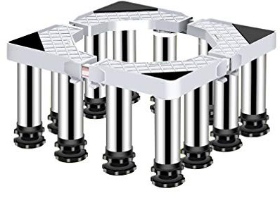 Base De SèChe-Linge Multifonctionnel Socle pour RéFrigéRateur Machine à Laver 12 Pieds Base SèChe-Linge TéLescopique pour Meubles et RéFrigéRateur 40-65cm RéGlable Acier Inoxydable