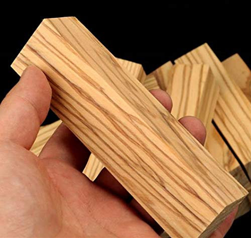 Aibote 1 Pz Coltello in Legno d'ulivo Manico in Scala Lastra Manici per Spada Impugnature Coltelli Strumento Materiale fai-da-te Personalizzato per lame vuote-4,72 x 1,57 x 1,18