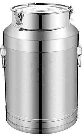16 Capacidades Latas De Leche 201 Acero Inoxidable Cubo De Vino Olla De Lechería Cubeta Barriles De Transporte De Leche Jarra De Mano Botella Recipiente De Almacenamiento Hermético,100L