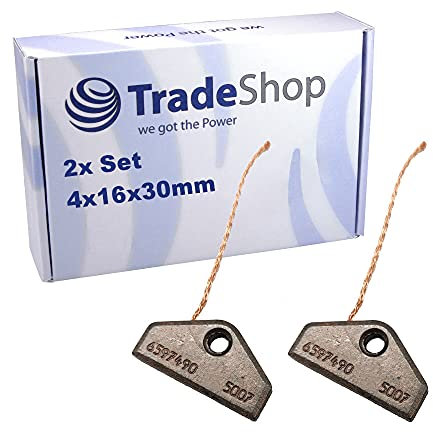 Trade-Shop 2x Motorkohlen Kohlebürsten 4 x 16 x 30 mm für Miele T4227C T4228C T4322 T4323 T4227 T4251 T4252 T4253 T4262 T4263 T4267 T4268 T4272 T4273