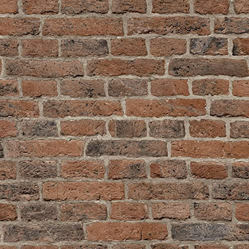 Exclusive New Realistic 3D Vintage Brick Effect Rustic Stone Grey Textured Wallpaper (Red AL1035)