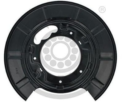 OPTIMAL Ankerblech Hinterachse rechts Spritzblech Bremsscheibe schwarz Stahlblech passend für MERCEDES-BENZ VITO Bus (W639) VIANO (W639) BSP-4024R