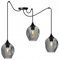 Light-Home Prage Spider Hängelampe - Hängeleuchte in Spinnenform - Deckenlampe – Spinne Lampe mit 3 Kopf - Hängeleuchte aus Metall und Glas - E27 - Graphit