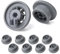 Ruedas para cestas de lavavajillas, 8 piezas, en gris, Ø 26 x 10 mm, ruedas para lavavajillas universales para la mayoría de lavavajillas, ruedas para cestas inferiores de repuesto