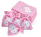 QINERSAW 24 Pz Sacchetti Battesimo Bambina Rosa Bomboniere Lino con Coulisse, Confetti Nascita 10 * 8cm Regalo Addobbi Decorazioni Feste