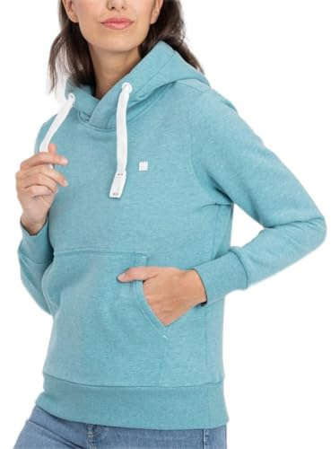 Deproc Active Damen Sweatshirt Mit Kapuzenjacke Fleecejacke Windbreaker Hoodie Hildacmyk Kapuzenpullover, Türkis, 42 EU