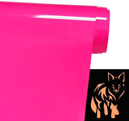 Plotterfolie Textil, Leuchtet im Dunkeln Plotterfolie 30,5cm×1,5m Heat Transfer Vinyl, Textil Bügeltransferfolie, für DIY T-Shirt, Stoffe