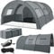 tectake® Tienda de Campaña Familiar Tipo Túnel, Tienda Campaña XXL para 6 Personas, Tienda Campismo con Protección UV y Repelente al Agua, Cuatro Ventanas, 350x480x195 cm, con Bolsa de Transporte