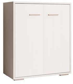 MB Muebles Bonitos, Mueble Aparador Lander para Salón Moderno, Blanco Mate, 60x71x30 cm