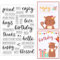 ORIGACH Feiern Wörter klare Stempel für Kartenherstellung Geburtstag Grüße Segen Wörter Transparente Silikonstempel für DIY Scrapbooking und Album Dekorative