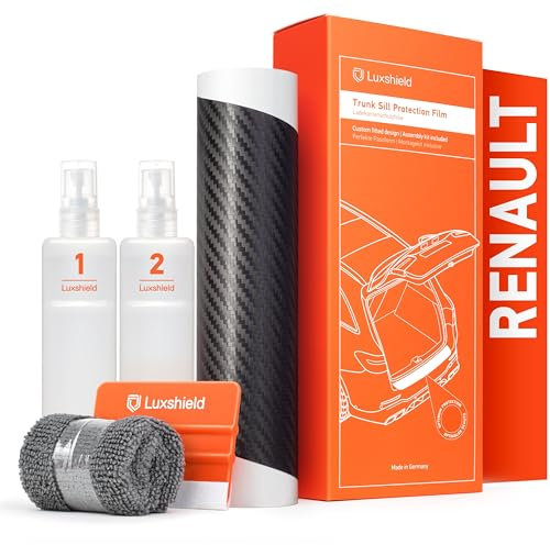 Luxshield Ladekantenschutz Folie für Renault Espace 6 (VI) I 2023-2025 - Stoßstangenschutz, Kratzschutz, Lackschutzfolie - Carbon Schwarz