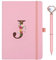 Personalisiertes A5 Notizbuch mit Initialen, PU Leder Journal mit Stift, Stifteschlaufe, 200Seiten, Tagebuch für Erwachsene Freundin Mädchen Frauen Geburtstag Abschluss Geschenk Muttertagsgeschenk(J)
