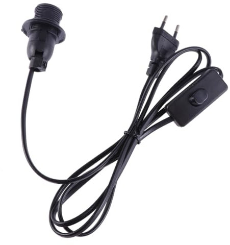 Veemoon Verlängerungskabel Mit E14 Fassung Und Ein/Aus Schalter EU Stecker Für Lampen Und Leuchten Lichtverlängerung Und Dimmer Funktion