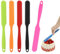 6 Stück Teigschaber Lang Silikon Schmaler Silikon Spatel Back Hitzebeständig Spatel Set Küche Spatula für Kochen Backen Rühren
