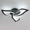 Comely Plafonnier LED, Luminaire Plafonnier 58cm 36W 4000LM, Lustre Salon Moderne, Lampe de Plafond de Pétale pour Salon Chambre Cuisine Salle à Manger, Lumière Blanche 6500K, Noir