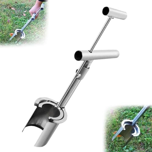 colatry Blumenzwiebel-Pflanzgefäß-Werkzeug, 2024 Neue Pflanzen- und Obstbaum-Setzling-Pflanzmaschine mit langem Griff, Edelstahl-Samenpflanzwerkzeuge, einfache Pflanzmaschine Gartenwerkzeuge für