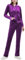 Woolicity Tuta Sportiva Donna in Velluto Completi Felpa con Cappuccio Pantaloni Jogging Invernale Passeggiata Casual Pigiama Ginnastica Viola S