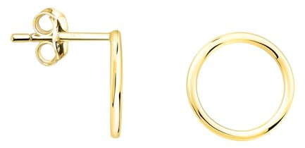 SOFIA MILANI - Damen Ohrringe 925 Silber - vergoldet/golden - Kreis Ohrstecker - E2531