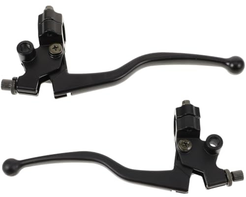 Gatuida Motorcycle Clutch and Brake Lever Set with Mirror Mount, Heavy-Duty Aluminum Alloy Handlebar Support Assembly Compatible with FXD125 GL125, Universal 7/8 (22mm) Perch Replacement, Black