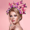 JUXINE Schmetterling Fascinator Stirnband,Schmetterlings- Stirnbänder,Stirnbänder Schmetterling mit 8 Stück Haarklammer Schmetterling für Haarreif Fee Hochzeit Braut Cosplay Srollenspiel Hochzeit