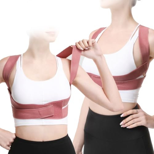 MaNeaz M Color Rosa Corrector Postura Espalda Corrector De Postura Espalda Mujer Transpirable Y Ajustable Corrector De Espalda Y Hombro Para Soporte De La Clavícula Aliviar El Dolor De Cuello