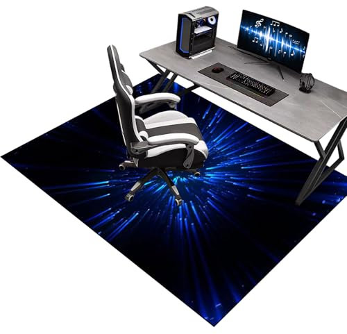 Gaming Stuhl Unterlage für Teppich, Bodenschutzmatte für Teppiche rutschfest, 100 x 120 cm Bürostuhlmatte für Hartholzböden, kratzfest Bodenmatte für Rollstühle, Bürostuhl Unterlage für Hartböden