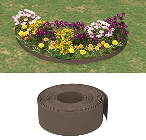 Zäune & Absperrungen, Gartenumrandungen & Einfassungen, 4 Stück, braun, 10 m, 20 cm, Polyethylen