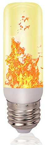 Asukohu Flackernde Glühbirne Simuliert Brennendes Feuer Effektlampe 4 Feuerglühbirnen E27-Sockel Flammenbirne Mit Schwerkraftsensor