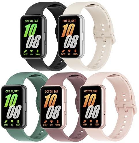 Wizvv 5 Stück Silikon Armband kompatibel mit Samsung Galaxy Fit 3, Weich wasserfest Sport Uhrenarmband für Samsung Galaxy Fit 3 SM-R390 Damen und Herren