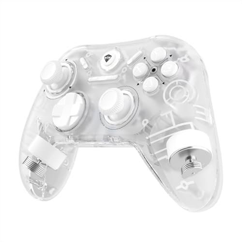 Machenike G1PRO Mando PC Inalambrico con Joysticks y Gatillos TMR sin Deriva, Tasa de Respuesta de 1000Hz, Vibración de Doble Motor, Compatible con PC/Switch/iOS/Android (Blanco)