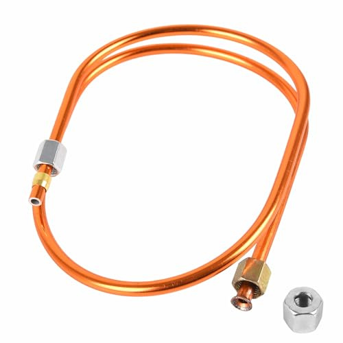 6mm Air Compressor Exhaust Tube, Air Tubing Hose Aluminum Discharge Tube, Air Compressor Replacement Parts (80cm / 31.5in)