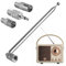 Fm Aerial for Hifi,1 PCS Radio Aerial Antenna 75 Ohm with 3PCS 3 Adapters,Telescopic DAB FM Radio Aerial Antenna,Adapter for Table Top Radio HiFi AV Stereo Receiver
