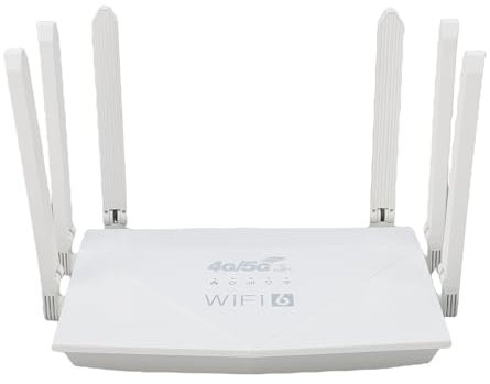 Sxhlseller WiFi 6 Enrutador de Banda Dual con 6 Antenas, 4G 5G CPE LTE 300Mbps con SIM Slug, WiFi 6 Router para Juegos y Transmisión, Tapón y Juego para el Hogar y el Viaje