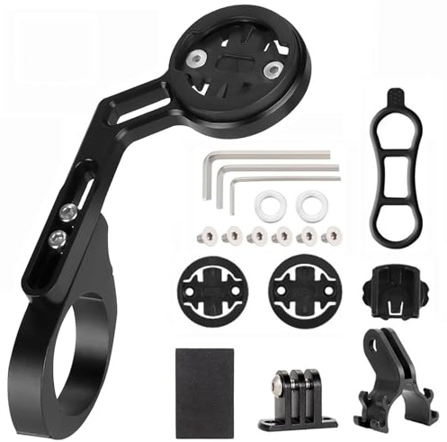 Halterung Fahrrad für Garmin, Aluminiumlegierung Fahrradhalterung Kit Fahrrad Vorbau Halter Halterung Rennrad Kompatibel mit Garmin Edge GPS Fahrradcomputer