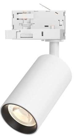 Braytron LED Schienenstrahler, Schinenbeleuchtung – LED Spot für 3-Phasen-Schienensystem – Dreh- & schwenkbar – Innenbeleuchtung für Shop, Galerie, Büro, Wohnzimmer – Tracklight, GU10, weiß