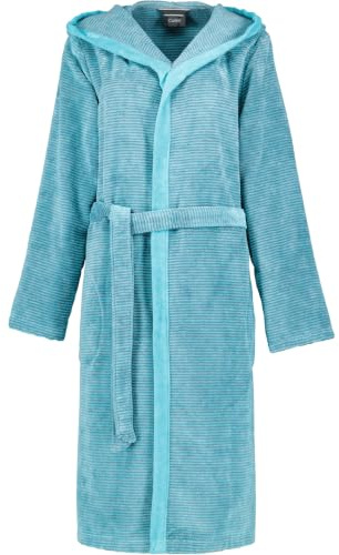 Cawö Home Bademäntel Damen Kapuze Two-Tone 6425 türkis - 47 S