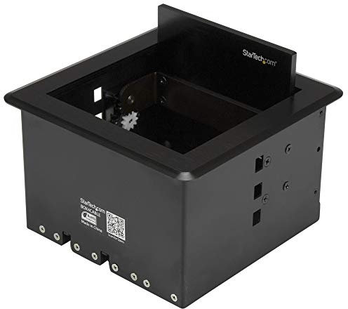 StarTech.com Kabelmanagement Box für Konferenztische - Konferenzraum AV - Konferenztisch Konnektivitätsbox, schwarz