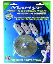 BateauPlus.com KIT ANODES ALU Yamaha 40-60CV OUTBOARDMOTOR 4-Takt Heckspiegelmontage Benzin, Diesel 60 PS